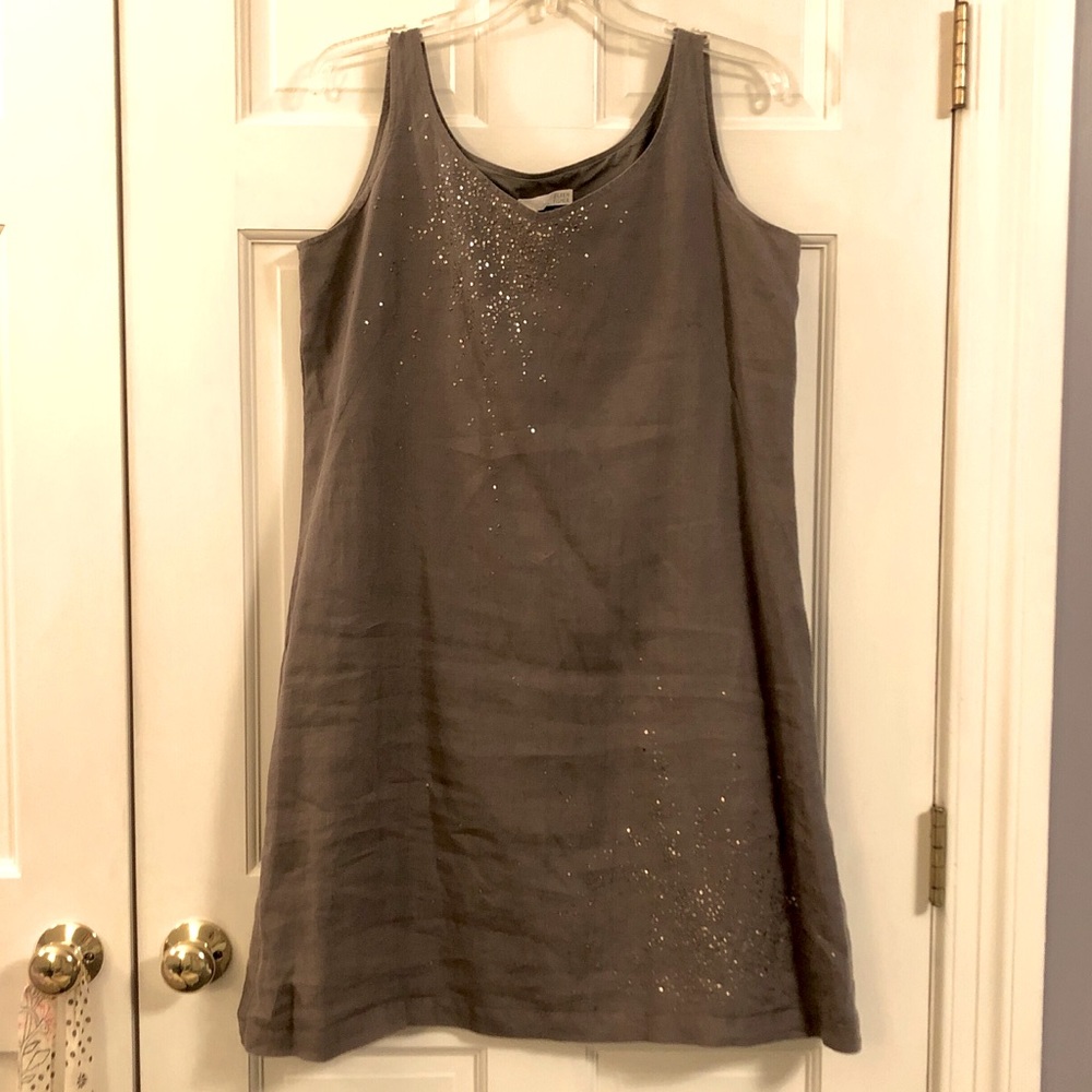 Eileen Fisher Sparkle Embellished A-Line Dress
